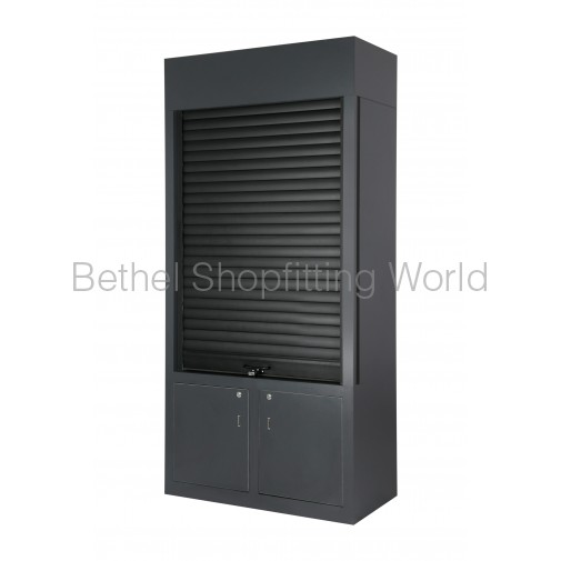 Tall Cigarette Cabinet with Lockable Roller Shutter