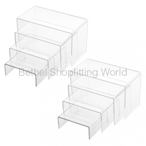 Large Acrylic Stepped Risers Set of 4